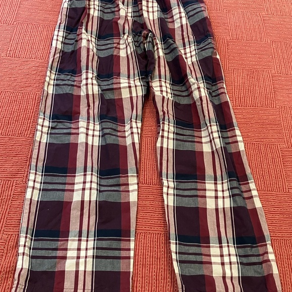 Denver Hayes men’s XL pyjama pants / Burgundy Navy white Plaid - Picture 10 of 12